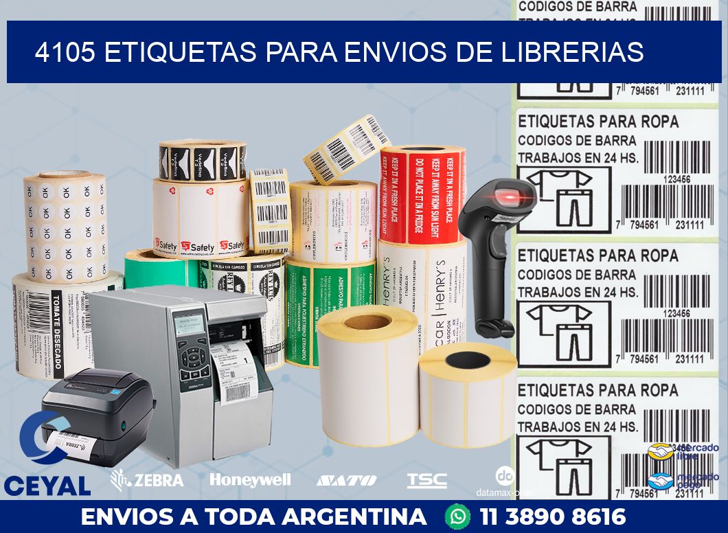 4105 ETIQUETAS PARA ENVIOS DE LIBRERIAS