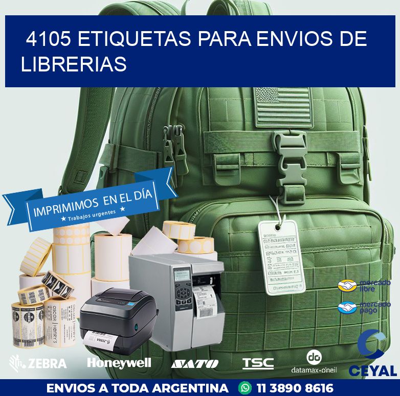 4105 ETIQUETAS PARA ENVIOS DE LIBRERIAS