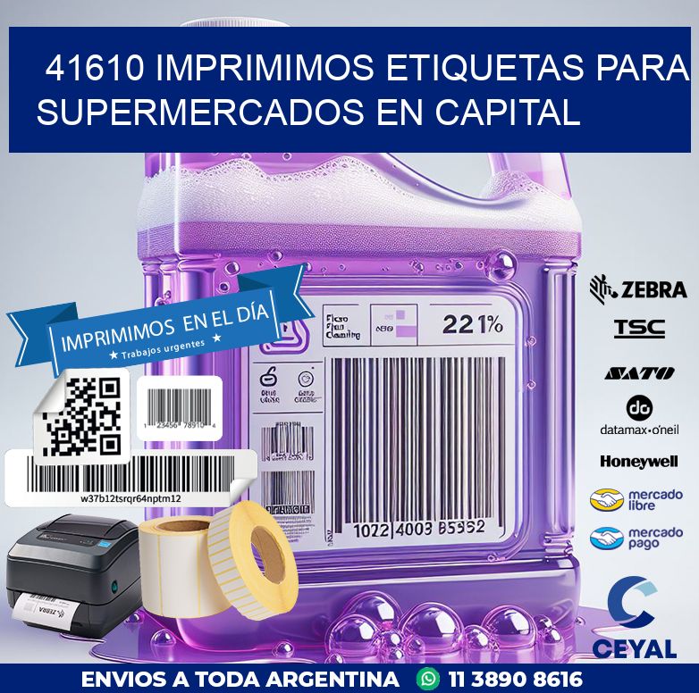 41610 IMPRIMIMOS ETIQUETAS PARA SUPERMERCADOS EN CAPITAL