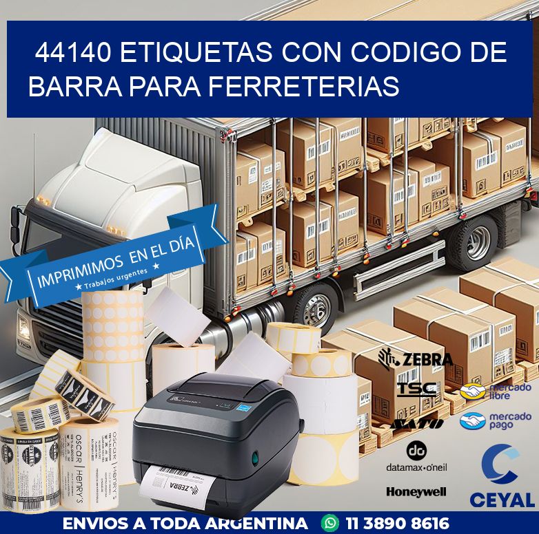 44140 ETIQUETAS CON CODIGO DE BARRA PARA FERRETERIAS