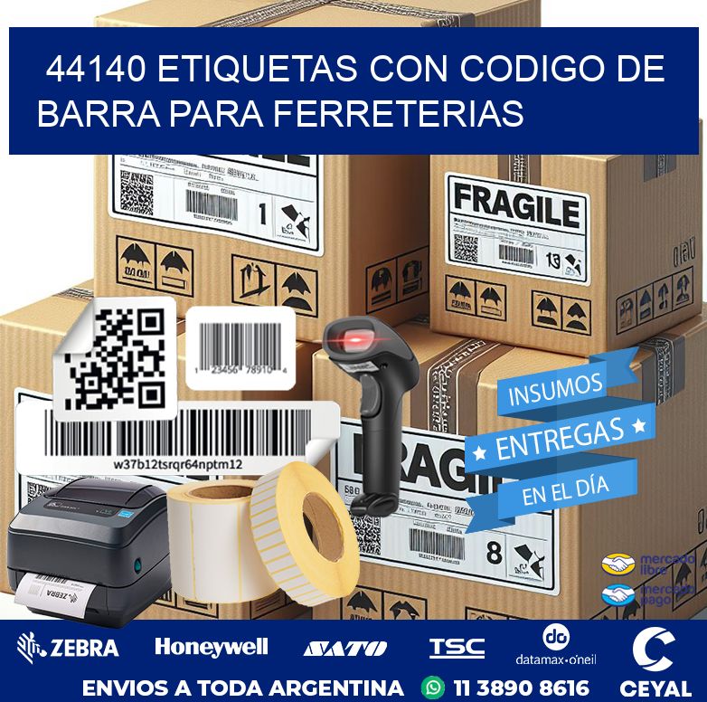44140 ETIQUETAS CON CODIGO DE BARRA PARA FERRETERIAS