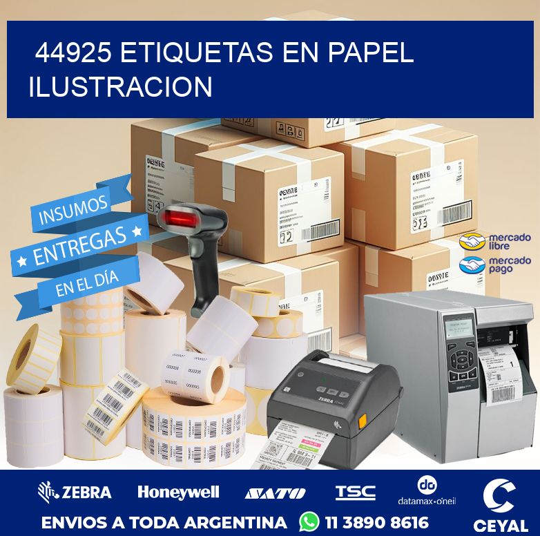 44925 ETIQUETAS EN PAPEL ILUSTRACION