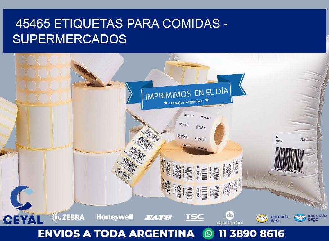 45465 ETIQUETAS PARA COMIDAS - SUPERMERCADOS