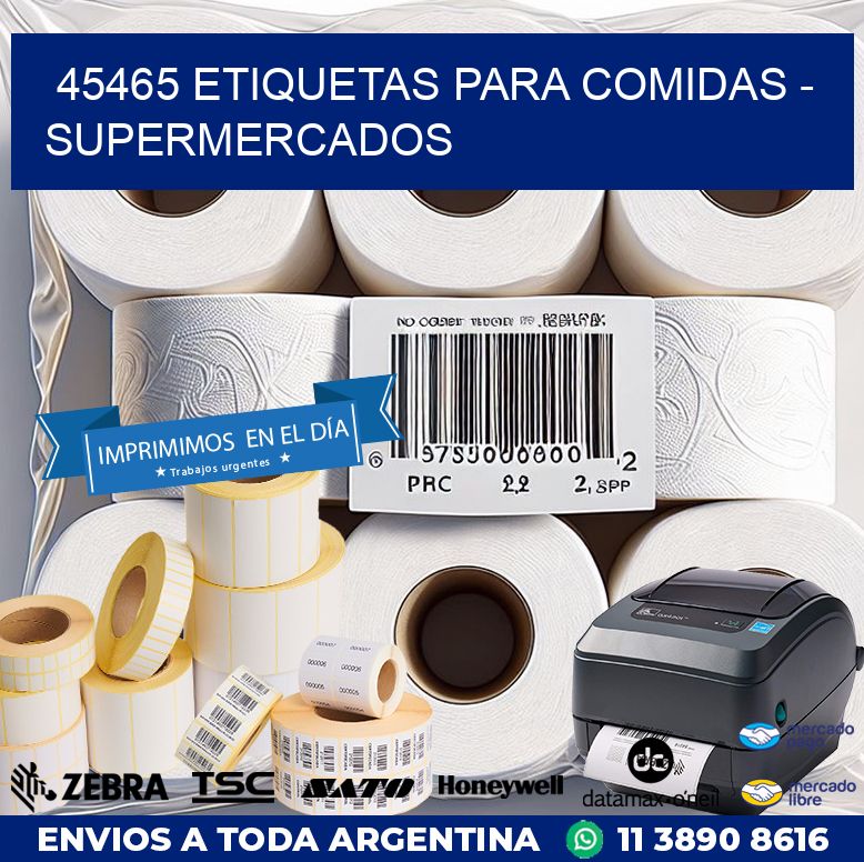 45465 ETIQUETAS PARA COMIDAS - SUPERMERCADOS