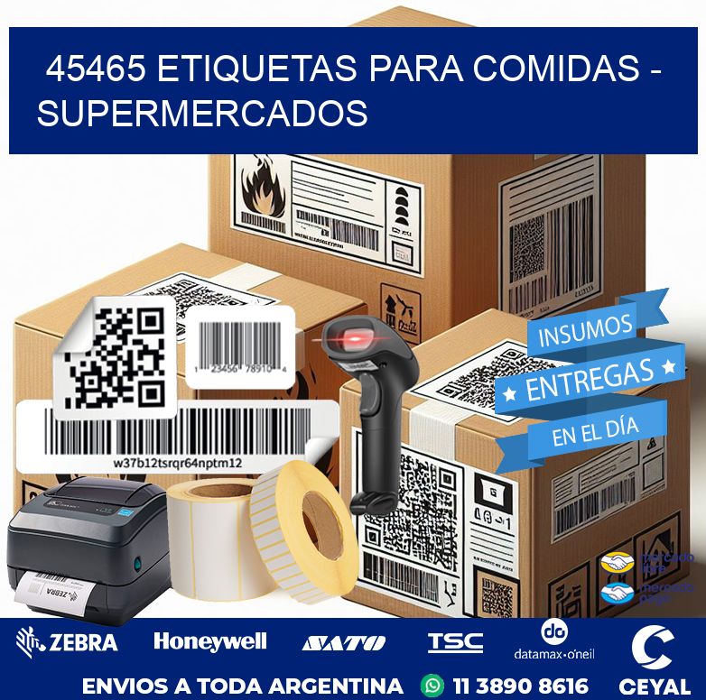 45465 ETIQUETAS PARA COMIDAS – SUPERMERCADOS