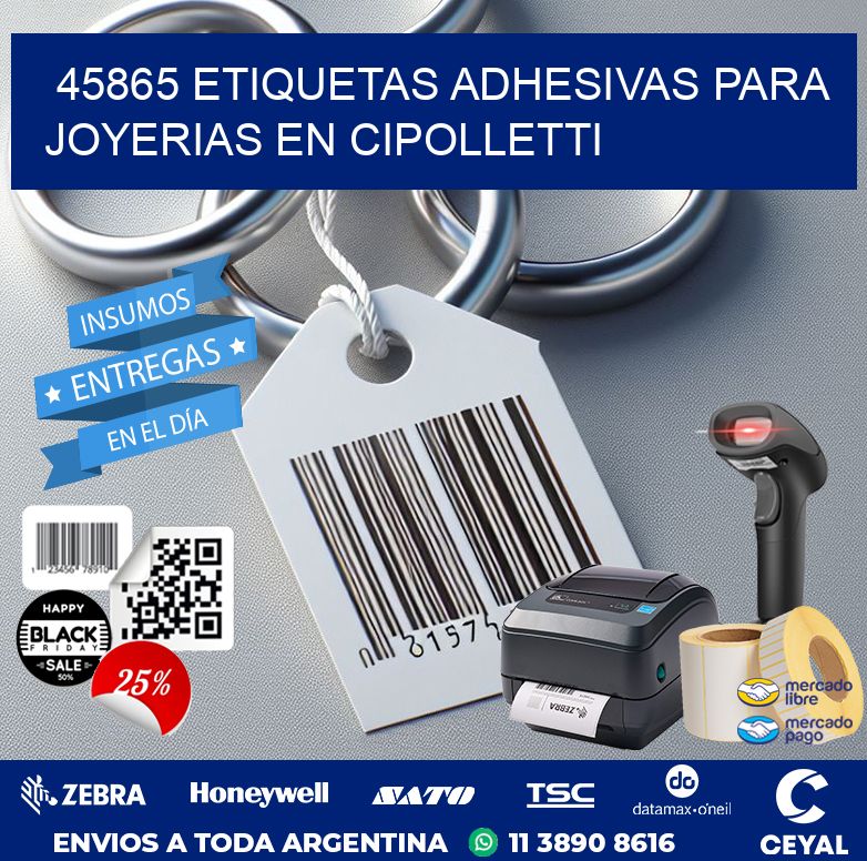 45865 ETIQUETAS ADHESIVAS PARA JOYERIAS EN CIPOLLETTI