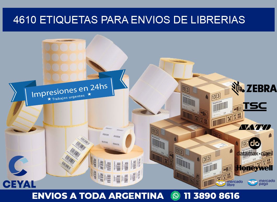 4610 ETIQUETAS PARA ENVIOS DE LIBRERIAS