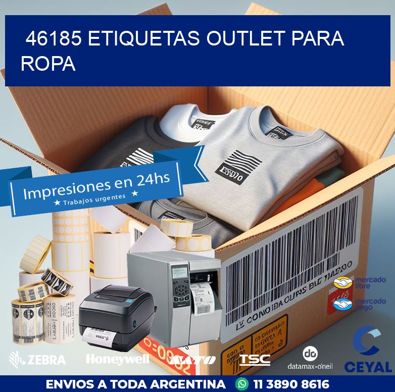 46185 ETIQUETAS OUTLET PARA ROPA