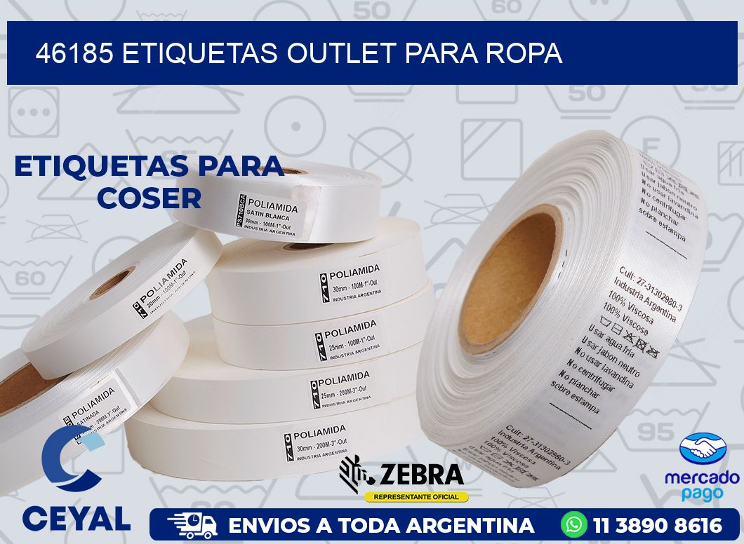 46185 ETIQUETAS OUTLET PARA ROPA