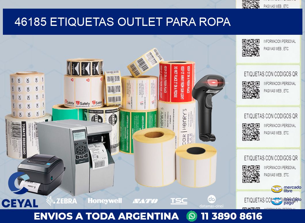 46185 ETIQUETAS OUTLET PARA ROPA