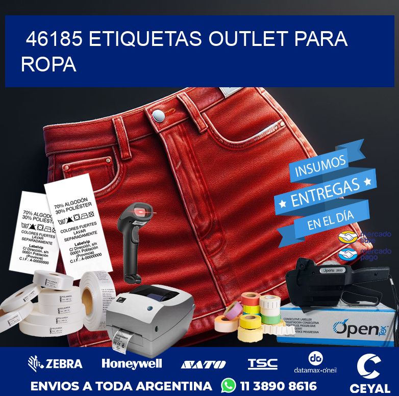 46185 ETIQUETAS OUTLET PARA ROPA