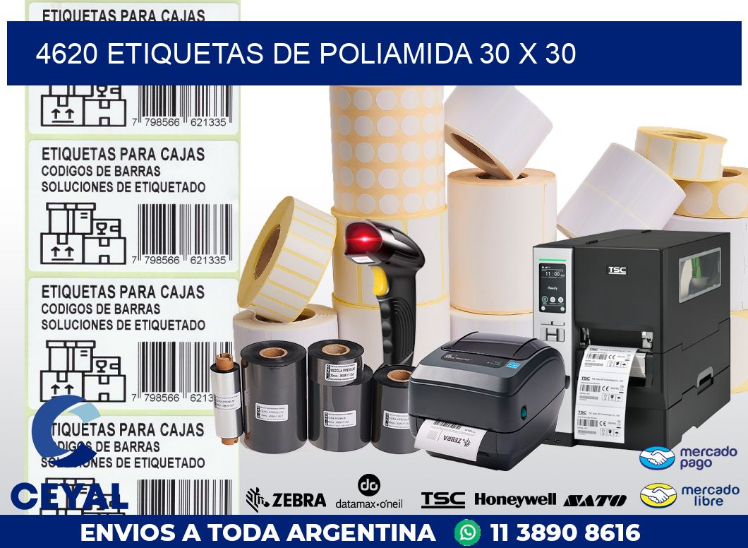 4620 ETIQUETAS DE POLIAMIDA 30 X 30