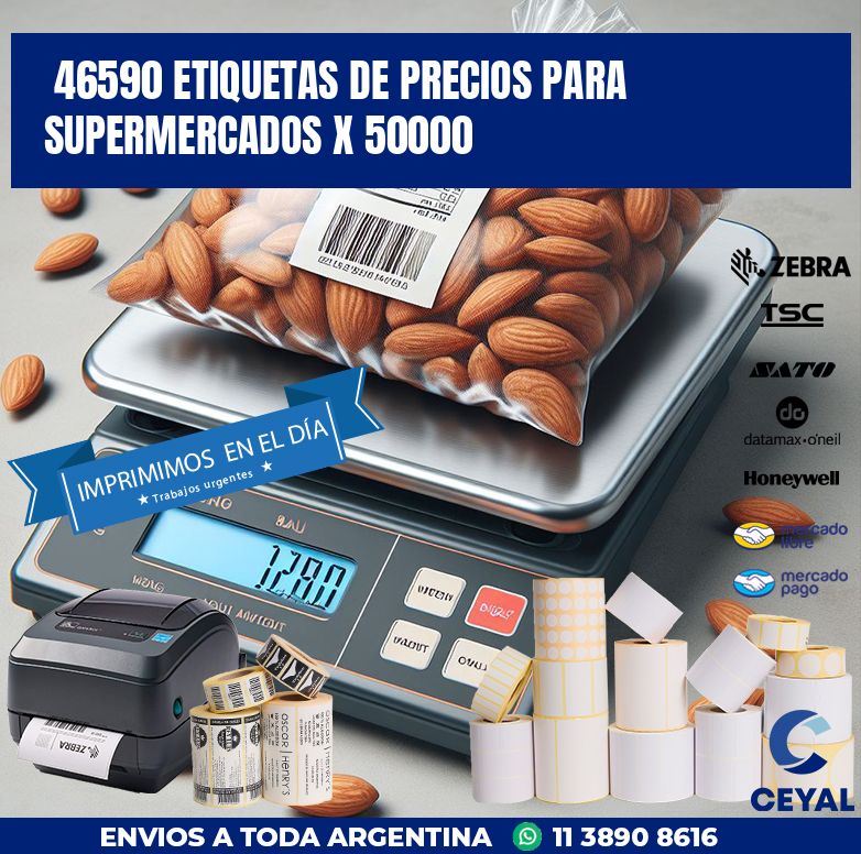 46590 ETIQUETAS DE PRECIOS PARA SUPERMERCADOS X 50000