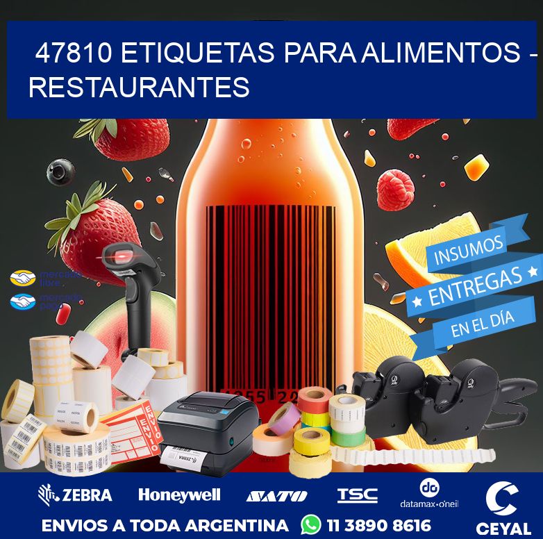 47810 ETIQUETAS PARA ALIMENTOS - RESTAURANTES