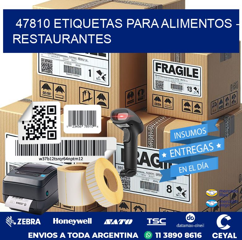 47810 ETIQUETAS PARA ALIMENTOS - RESTAURANTES