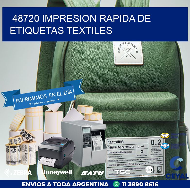 48720 IMPRESION RAPIDA DE ETIQUETAS TEXTILES