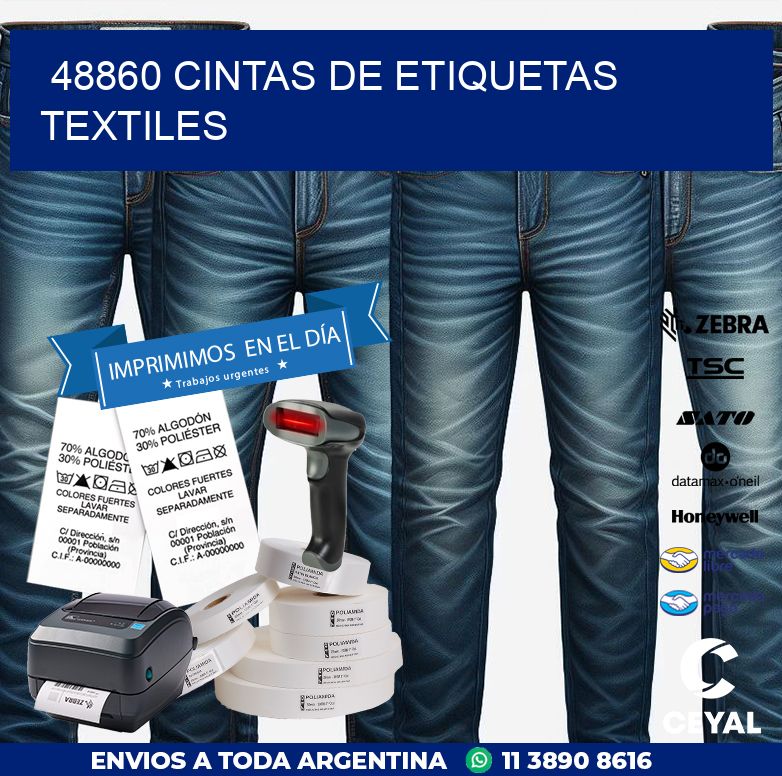 48860 CINTAS DE ETIQUETAS TEXTILES