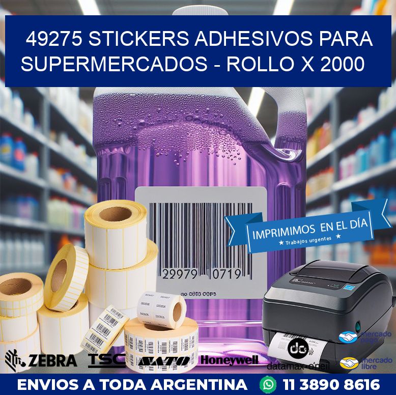 49275 STICKERS ADHESIVOS PARA SUPERMERCADOS - ROLLO X 2000