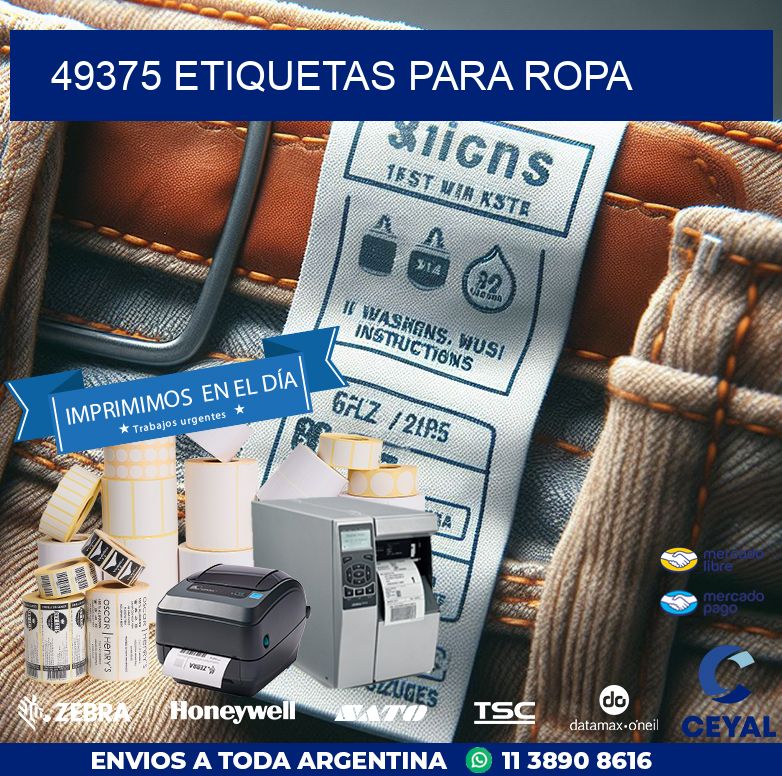 49375 ETIQUETAS PARA ROPA