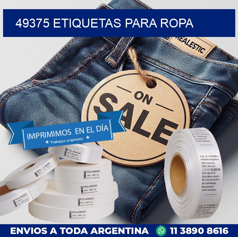 49375 ETIQUETAS PARA ROPA
