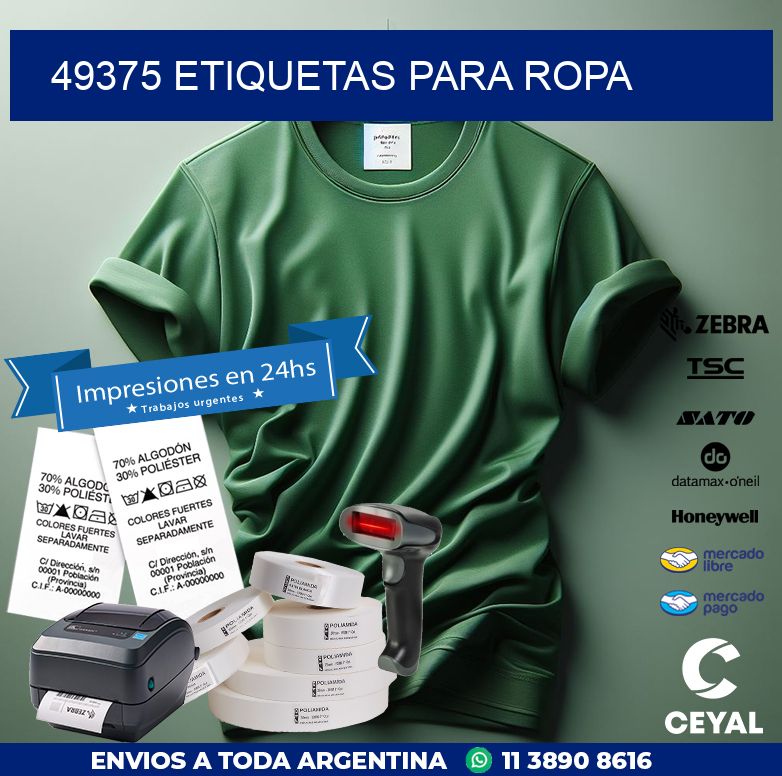 49375 ETIQUETAS PARA ROPA