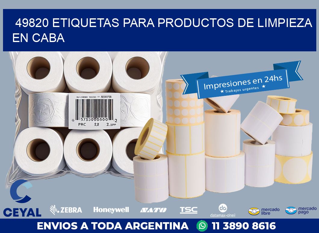 49820 ETIQUETAS PARA PRODUCTOS DE LIMPIEZA EN CABA