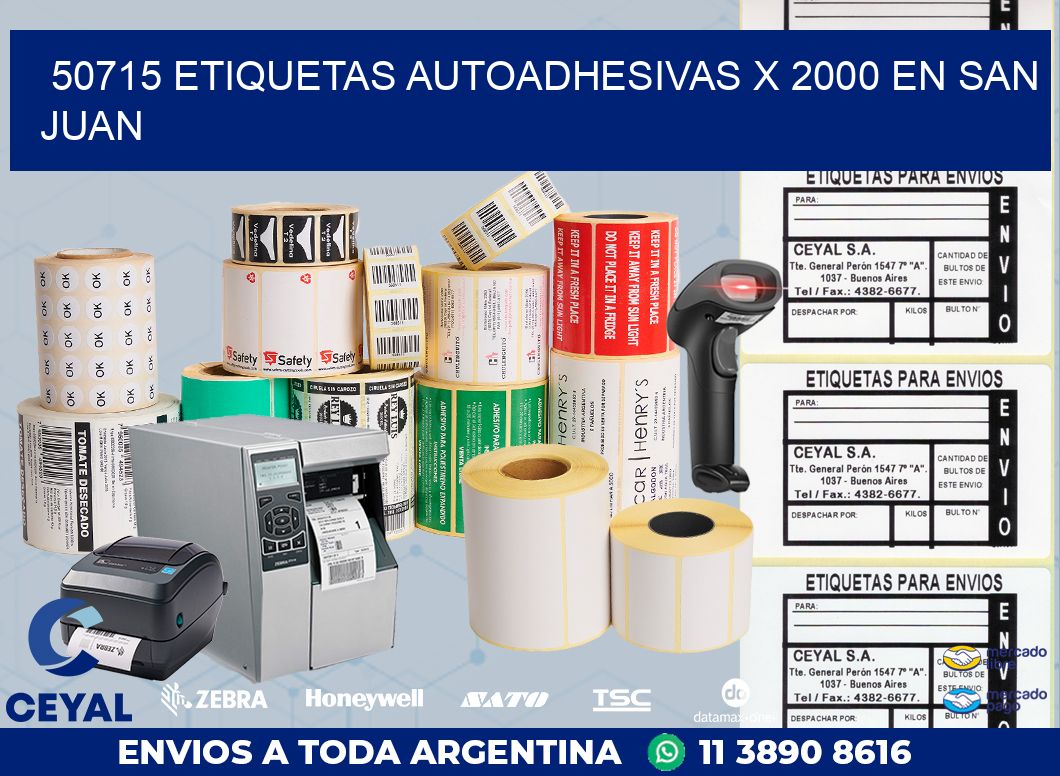50715 ETIQUETAS AUTOADHESIVAS X 2000 EN SAN JUAN
