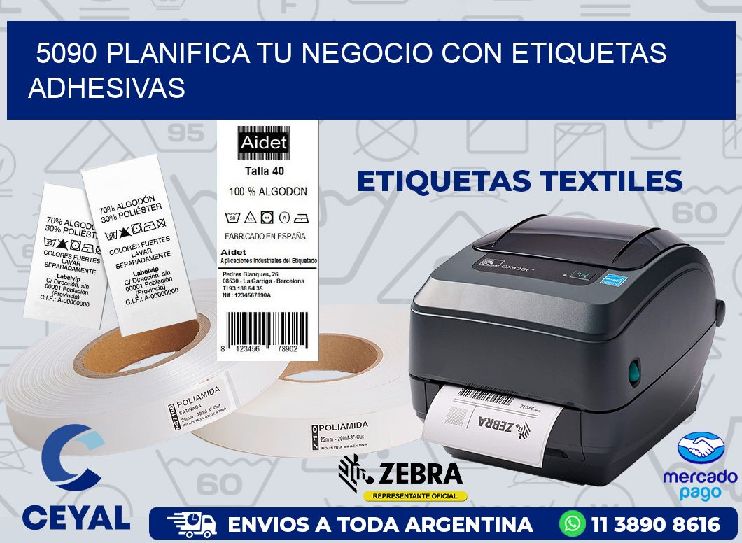 5090 PLANIFICA TU NEGOCIO CON ETIQUETAS ADHESIVAS