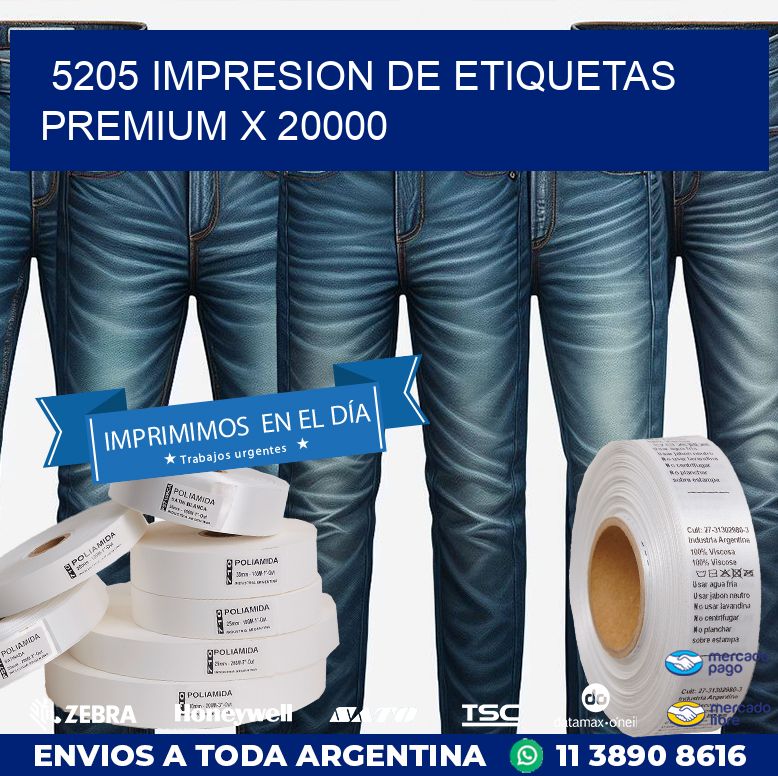 5205 IMPRESION DE ETIQUETAS PREMIUM X 20000