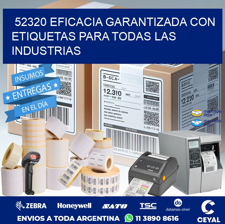 52320 EFICACIA GARANTIZADA CON ETIQUETAS PARA TODAS LAS INDUSTRIAS
