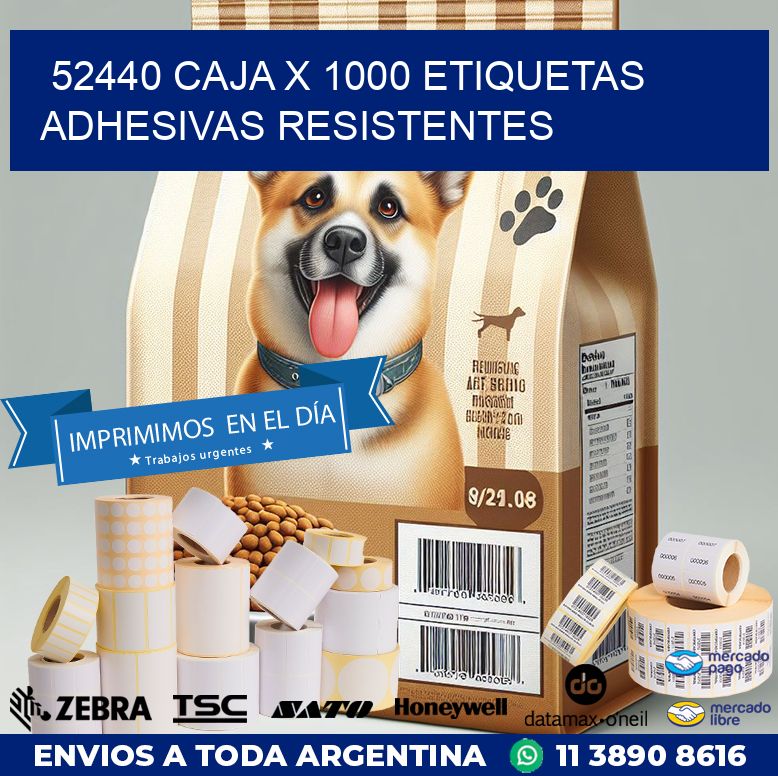 52440 CAJA X 1000 ETIQUETAS ADHESIVAS RESISTENTES