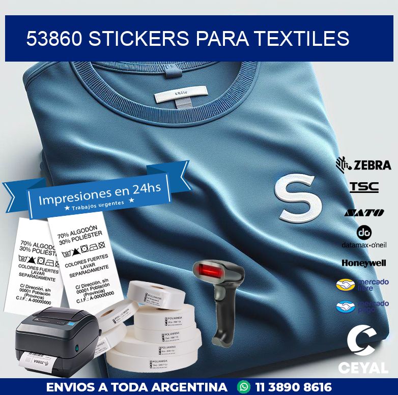 53860 STICKERS PARA TEXTILES