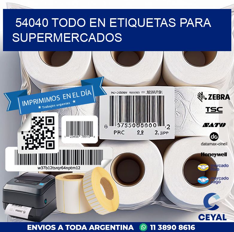 54040 TODO EN ETIQUETAS PARA SUPERMERCADOS