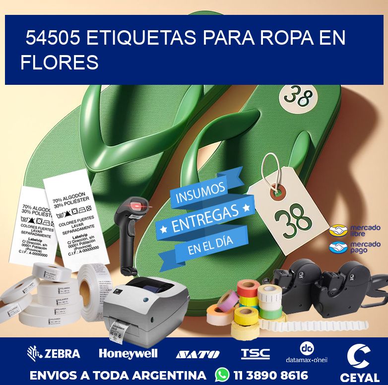 54505 ETIQUETAS PARA ROPA EN FLORES