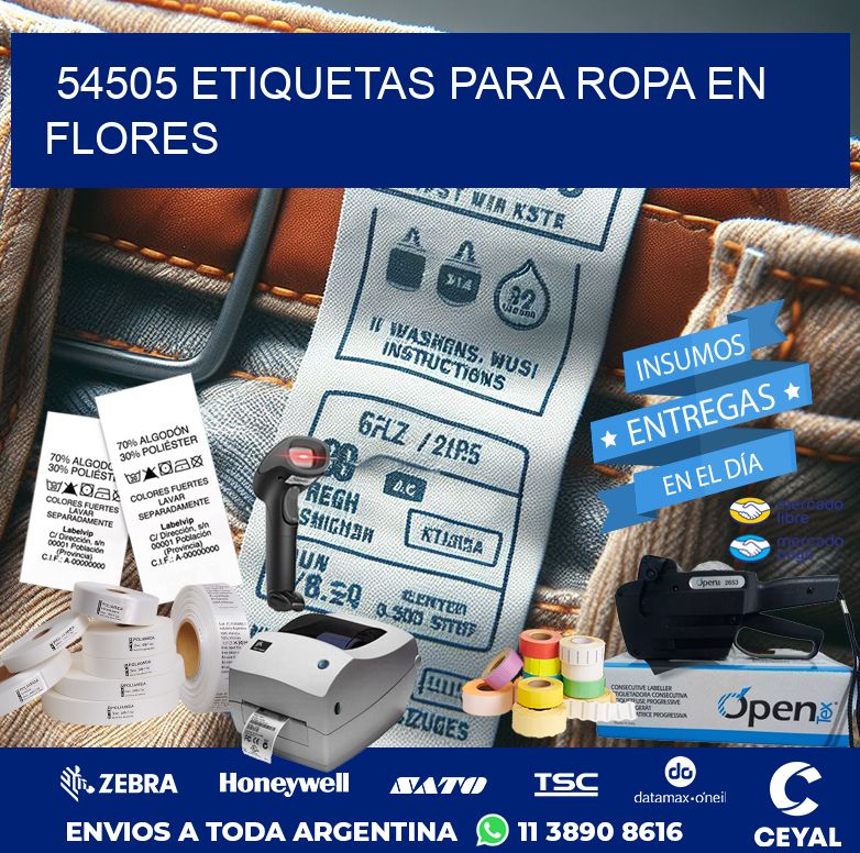 54505 ETIQUETAS PARA ROPA EN FLORES