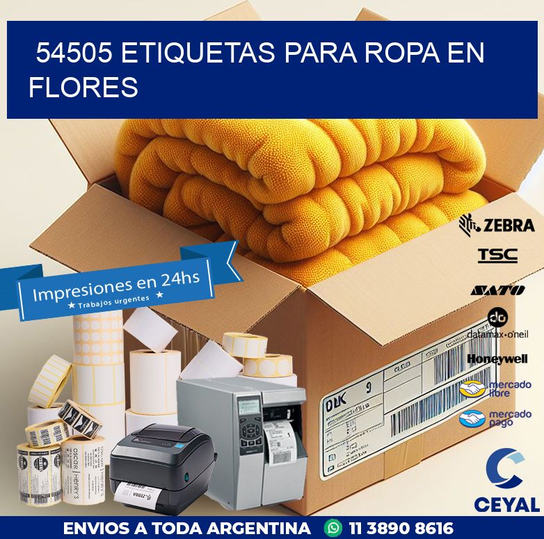 54505 ETIQUETAS PARA ROPA EN FLORES