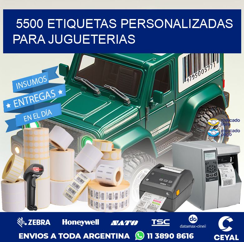 5500 ETIQUETAS PERSONALIZADAS PARA JUGUETERIAS