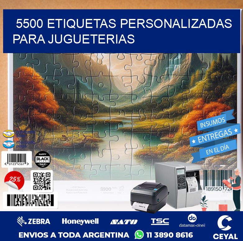 5500 ETIQUETAS PERSONALIZADAS PARA JUGUETERIAS
