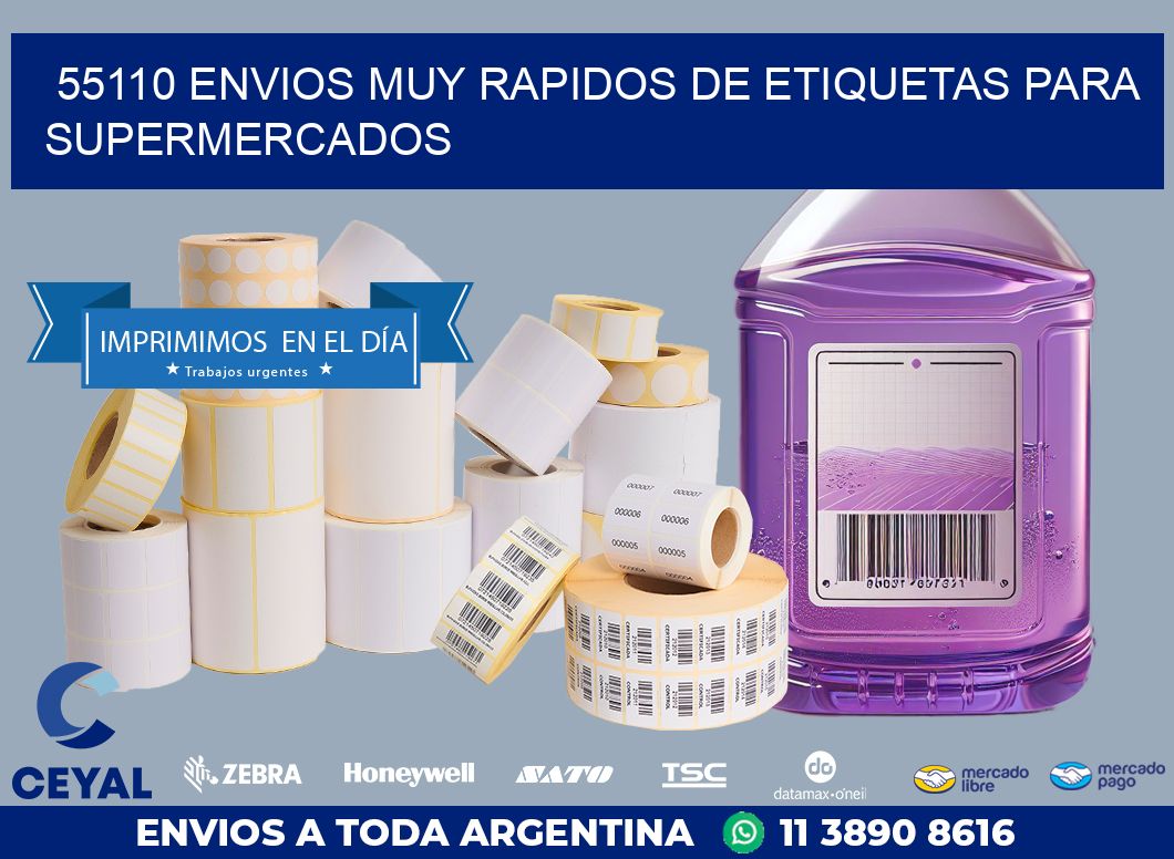 55110 ENVIOS MUY RAPIDOS DE ETIQUETAS PARA SUPERMERCADOS