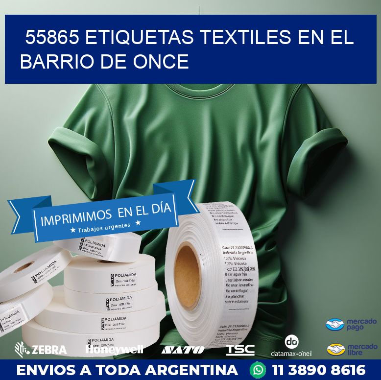 55865 ETIQUETAS TEXTILES EN EL BARRIO DE ONCE