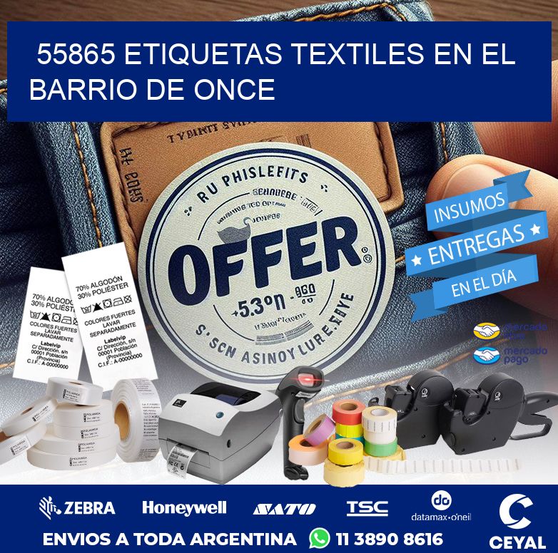 55865 ETIQUETAS TEXTILES EN EL BARRIO DE ONCE