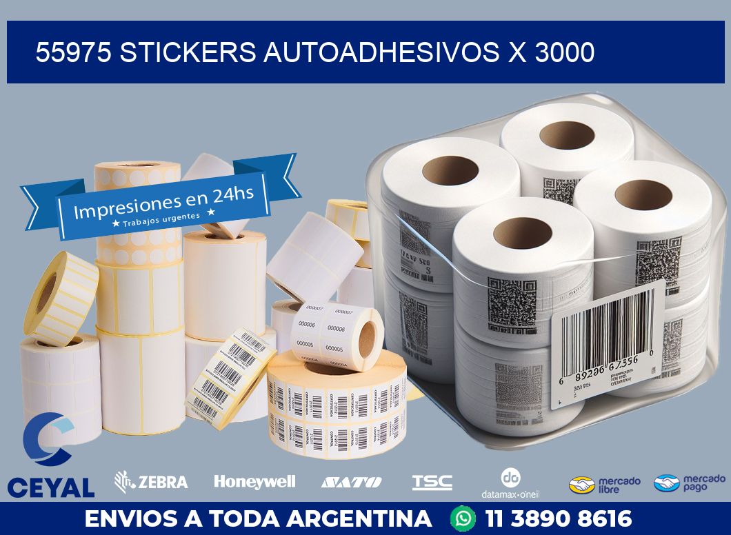 55975 STICKERS AUTOADHESIVOS X 3000