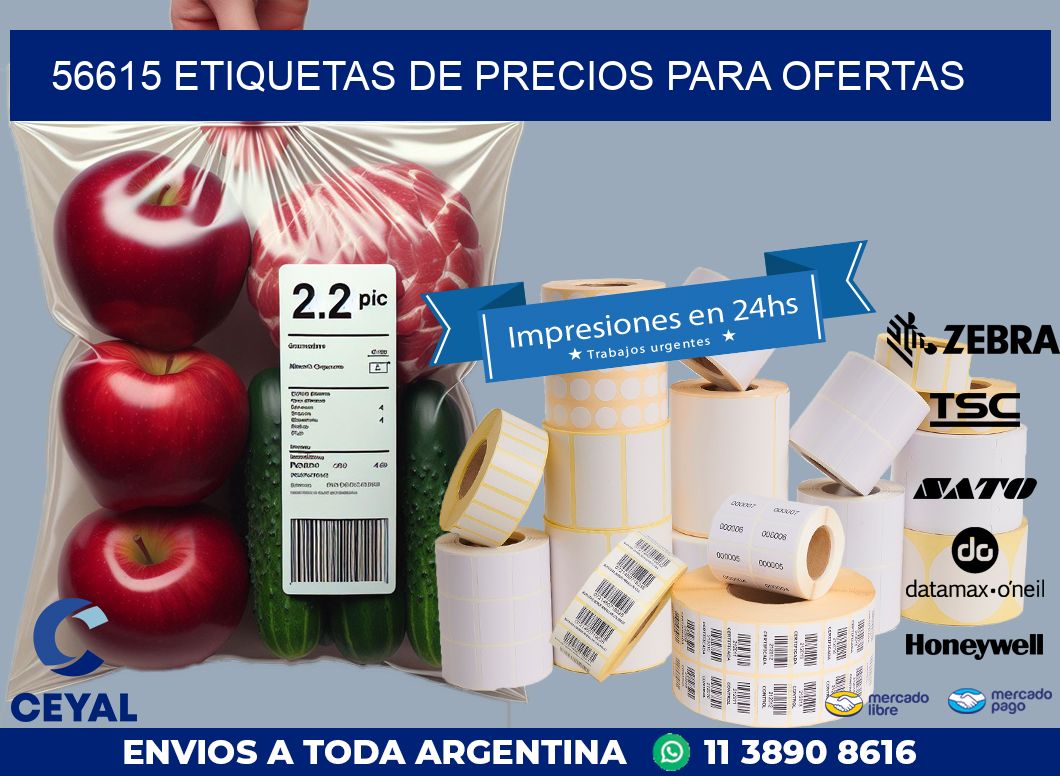 56615 ETIQUETAS DE PRECIOS PARA OFERTAS