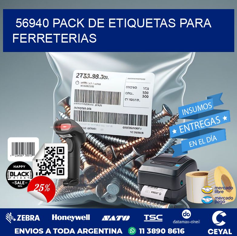 56940 PACK DE ETIQUETAS PARA FERRETERIAS