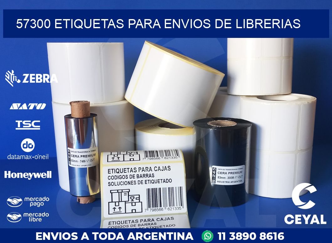 57300 ETIQUETAS PARA ENVIOS DE LIBRERIAS