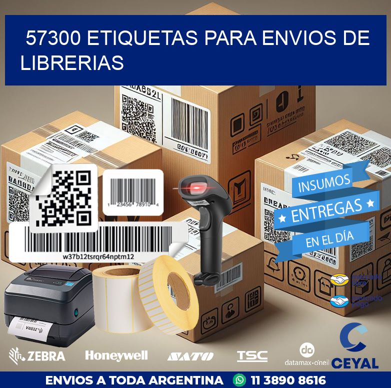 57300 ETIQUETAS PARA ENVIOS DE LIBRERIAS