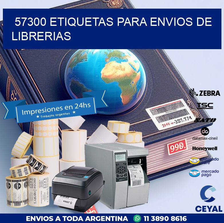 57300 ETIQUETAS PARA ENVIOS DE LIBRERIAS