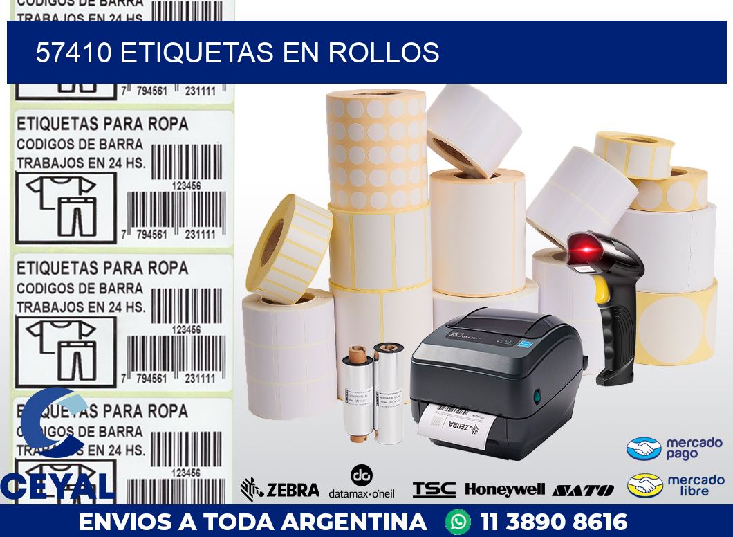 57410 ETIQUETAS EN ROLLOS