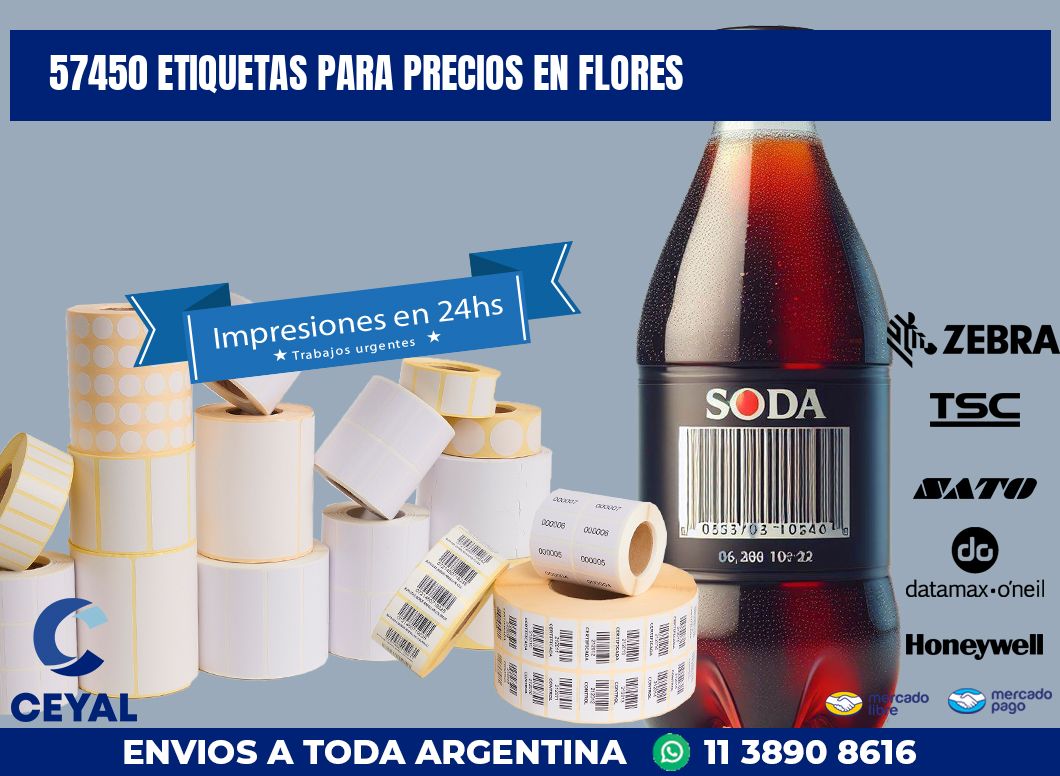 57450 ETIQUETAS PARA PRECIOS EN FLORES