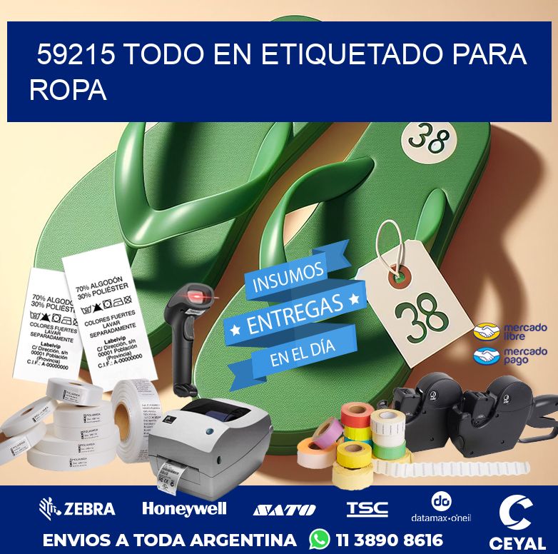 59215 TODO EN ETIQUETADO PARA ROPA
